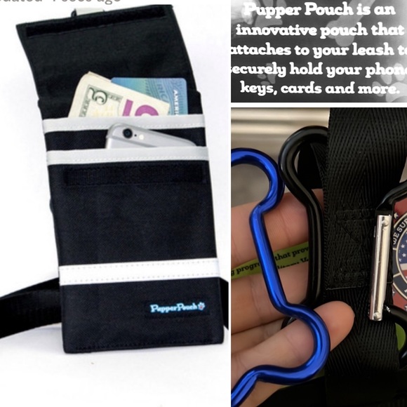 Pupper pouch 🆕"Big Dog" Black with Silver Trim - Picture 1 of 12